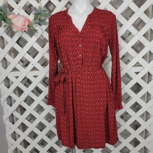 GAP red and Orange Belted Dress Size Medium